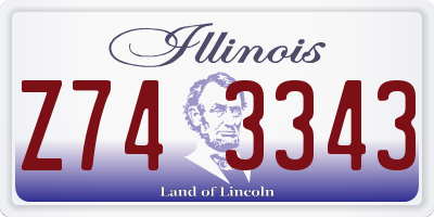 IL license plate Z743343