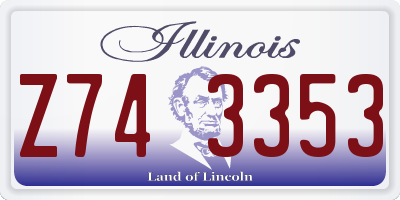 IL license plate Z743353