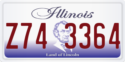 IL license plate Z743364