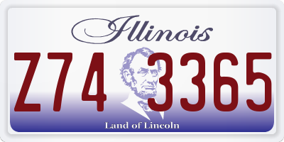 IL license plate Z743365
