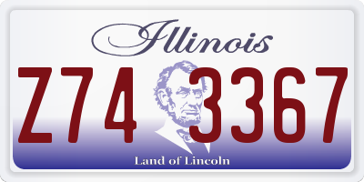 IL license plate Z743367