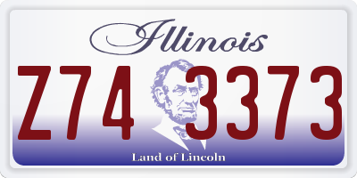IL license plate Z743373