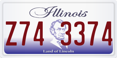 IL license plate Z743374