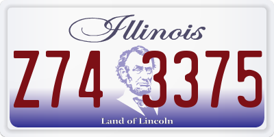 IL license plate Z743375
