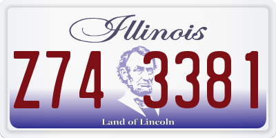 IL license plate Z743381