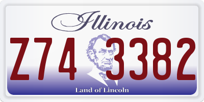 IL license plate Z743382
