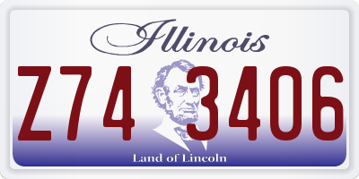 IL license plate Z743406