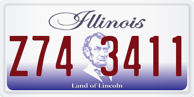 IL license plate Z743411