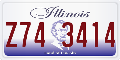 IL license plate Z743414