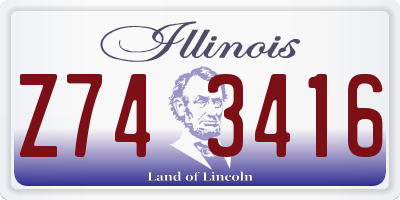 IL license plate Z743416