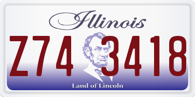 IL license plate Z743418