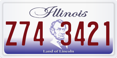 IL license plate Z743421