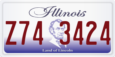 IL license plate Z743424