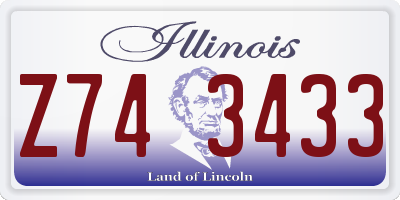IL license plate Z743433