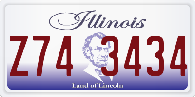 IL license plate Z743434