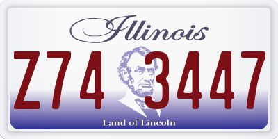IL license plate Z743447