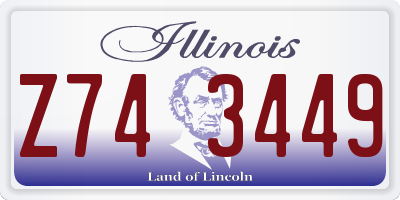 IL license plate Z743449