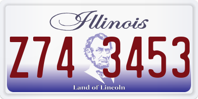 IL license plate Z743453