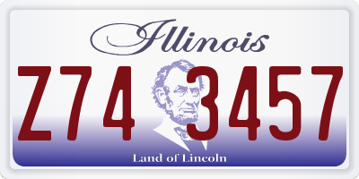 IL license plate Z743457