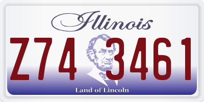 IL license plate Z743461