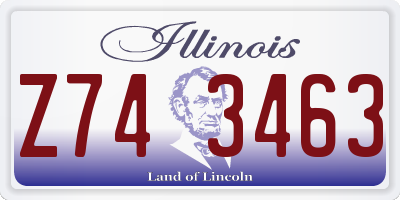 IL license plate Z743463