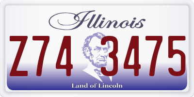 IL license plate Z743475