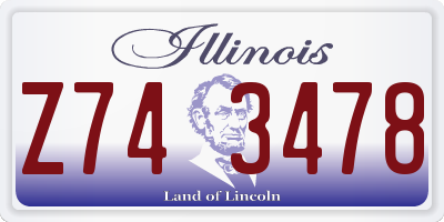 IL license plate Z743478