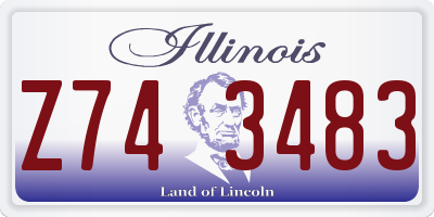 IL license plate Z743483