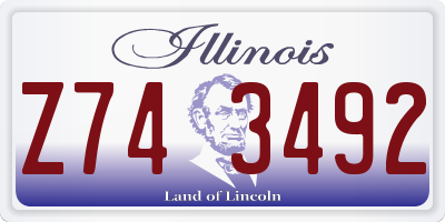 IL license plate Z743492