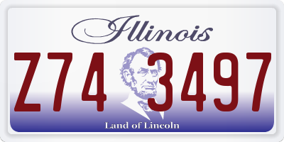 IL license plate Z743497