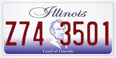 IL license plate Z743501