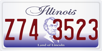 IL license plate Z743523