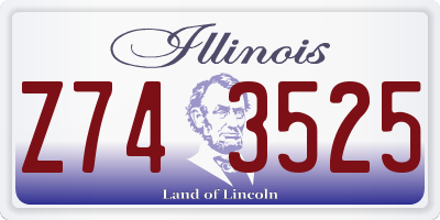 IL license plate Z743525