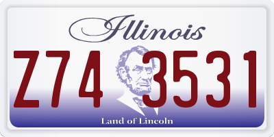 IL license plate Z743531