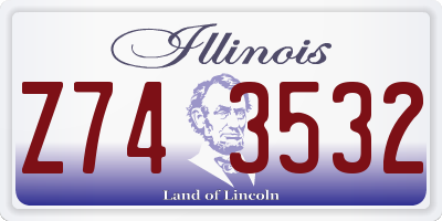 IL license plate Z743532