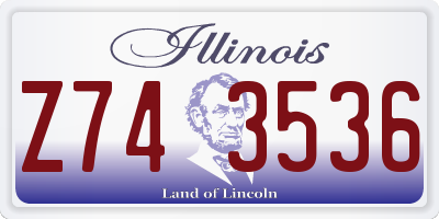 IL license plate Z743536