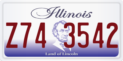 IL license plate Z743542