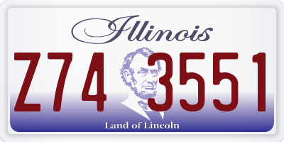 IL license plate Z743551