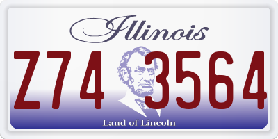 IL license plate Z743564