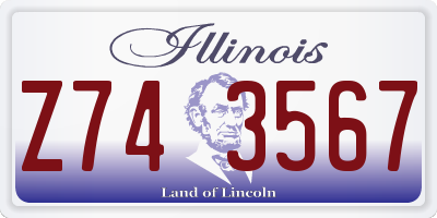 IL license plate Z743567