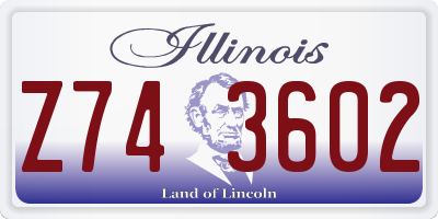 IL license plate Z743602