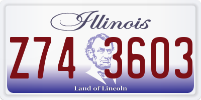 IL license plate Z743603