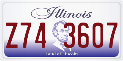 IL license plate Z743607
