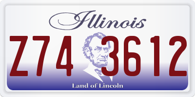 IL license plate Z743612