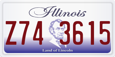 IL license plate Z743615