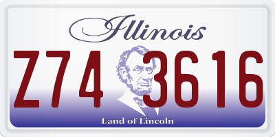IL license plate Z743616
