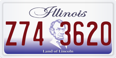 IL license plate Z743620