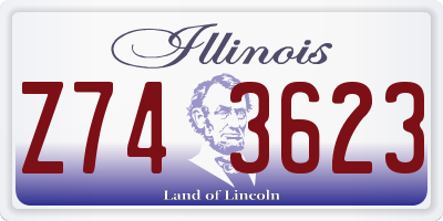 IL license plate Z743623