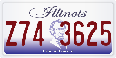 IL license plate Z743625