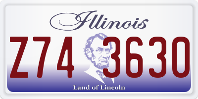 IL license plate Z743630